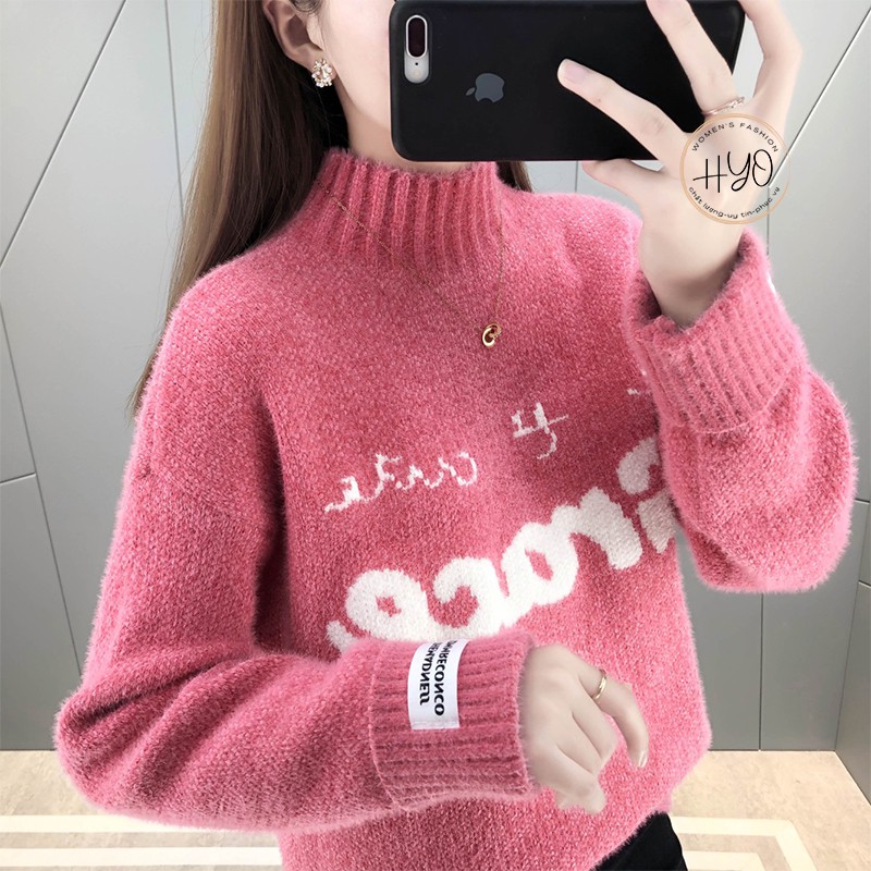 Áo len nữ dày cổ 3 phân Grave lông cừu Freesize Quảng Châu | BigBuy360 - bigbuy360.vn