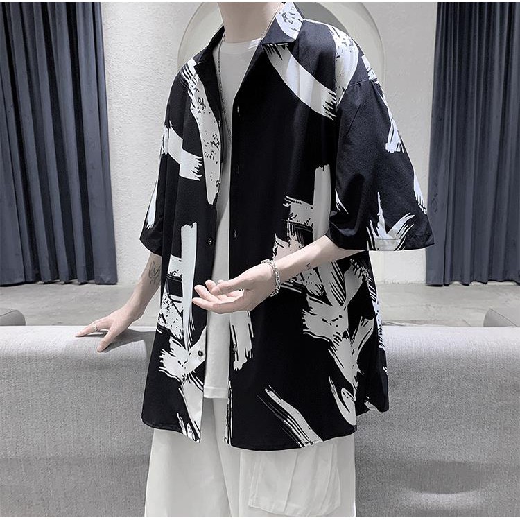 Áo Sơ Mi Nam Tay Lỡ Cổ Vẻ Họa Tiết Vệt Sơn Phong Cách Cá Tính Thời Trang Zenkonu SO MI NAM 1000029 | BigBuy360 - bigbuy360.vn