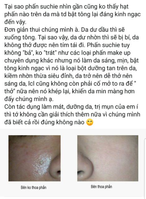 Phấn handmade suchie dạng hộp nén sẵn