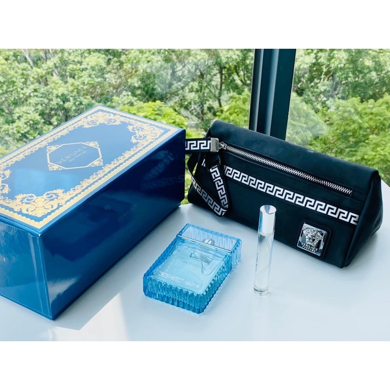 Set nước hoa Versace Eau Fraiche Man EDT 100ml + 10ml + túi hãng