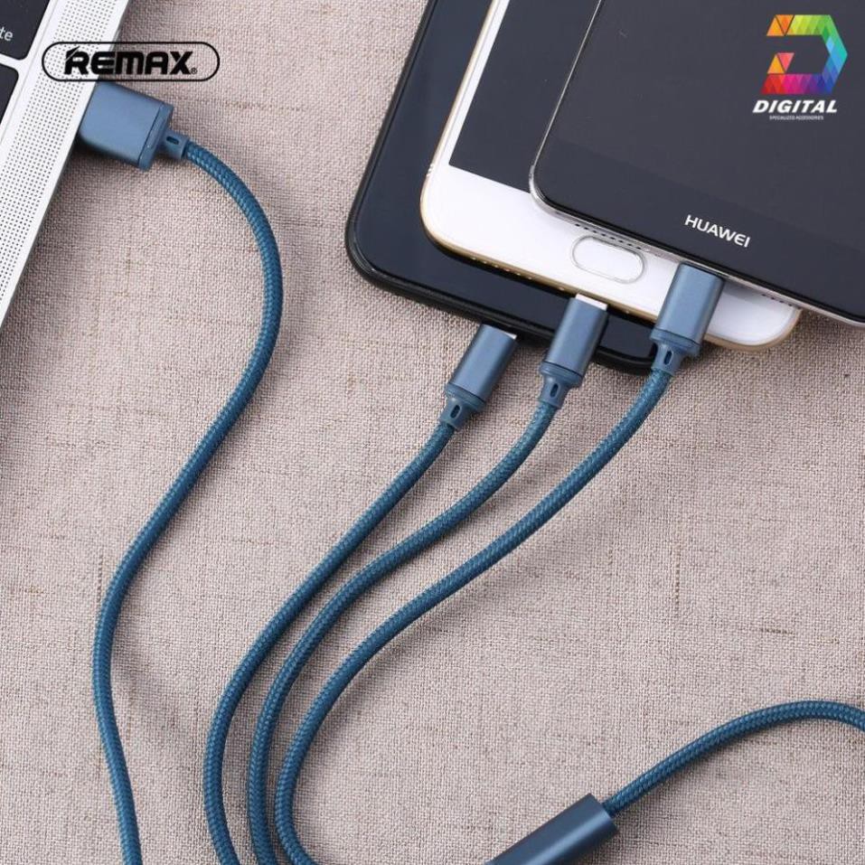 Cáp 3 đầu remax  sạc đa năng RC-131TH (Lightning - Micro USB - Type C) hàng chuẩn xịn/ Bh 12 tháng /giá tốt