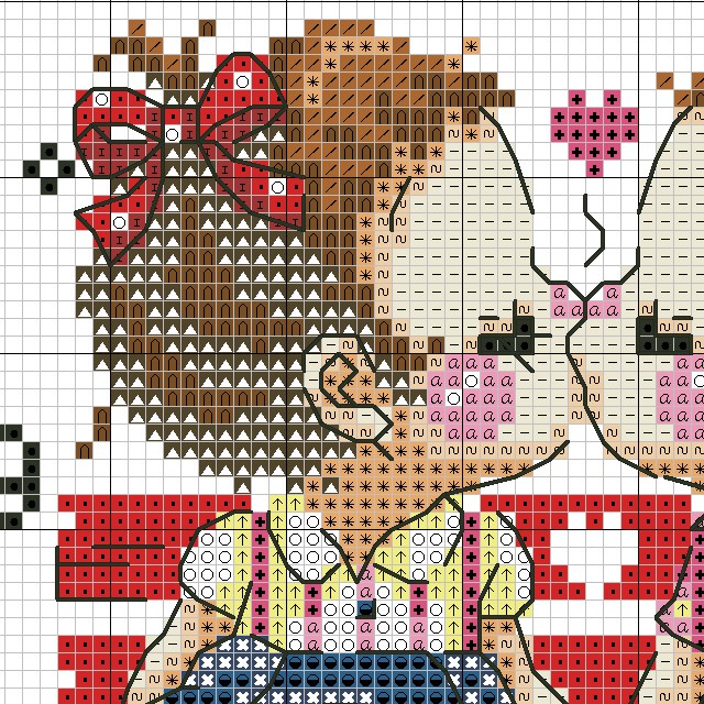 Tranh thêu chữ thập đồng hồ 2 em bé  - in trên vải - Xartshop dh009