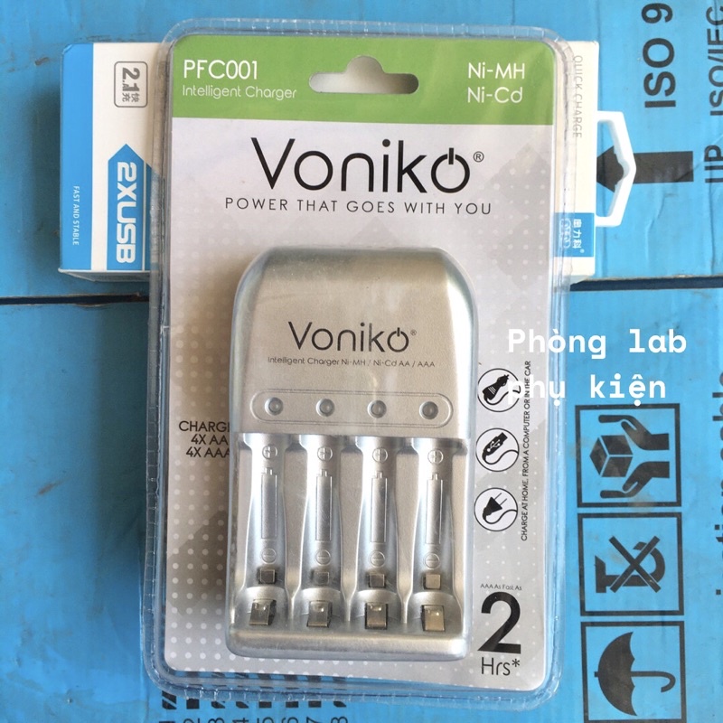SẠC PIN VONIKO USA PFC001 AA/AAA Phòng Lab Phụ Kiện