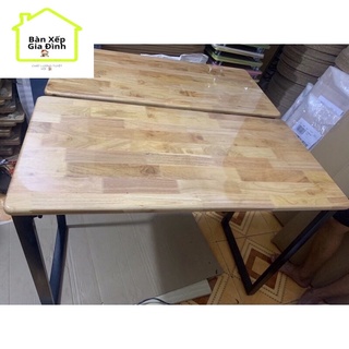 Bàn Gỗ Cao Su 60*120cao 75cm ngồi làm việc bo tròn góc cạnh độc quyền