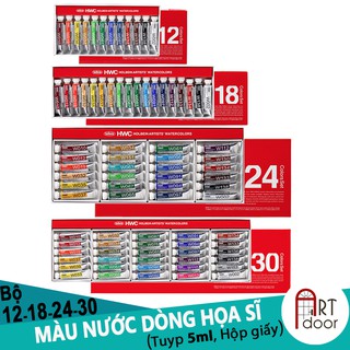 [ARTDOOR] Bộ màu Nước Tuýp HOLBEIN Artist hạng họa sĩ 5ml (hộp giấy) - Nhiều Màu