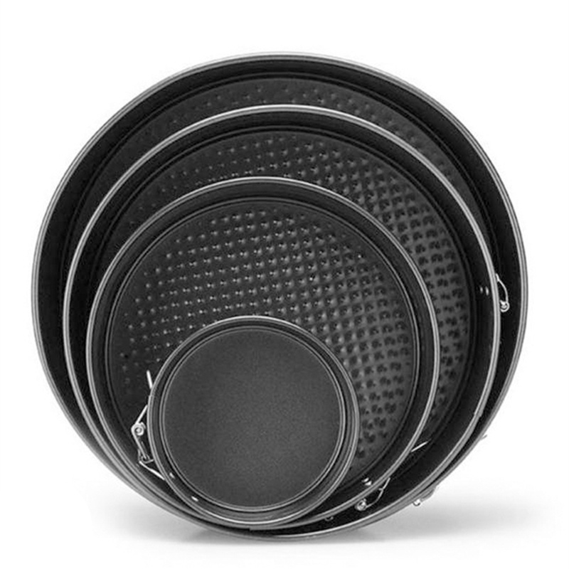 Khuôn Nướng Bánh Hình Tròn Bằng Carbon Chống Dính Có Thể Tháo Rời Tiện Dụng 24cm