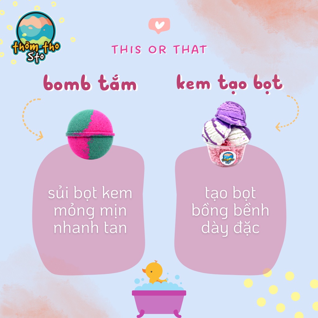 Bom tắm, viên sủi bồn tắm sủi màu sắc VỊT VUI VẺ bath bomb, 140 gram