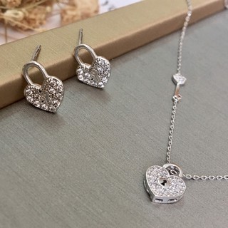 BỘ TRANG SỨC BẠC CAO CẤP - Ổ KHOÁ TÌNH YÊU PHA LÊ (AA)