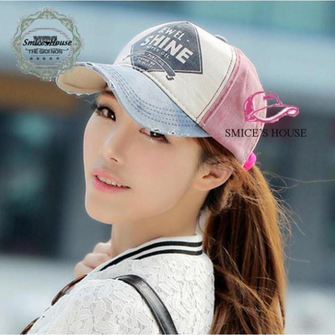 NÓN KẾT JEANS RÁCH SHINE CÁ TÍNH MŨ LƯỠI TRAI NAM NỮ