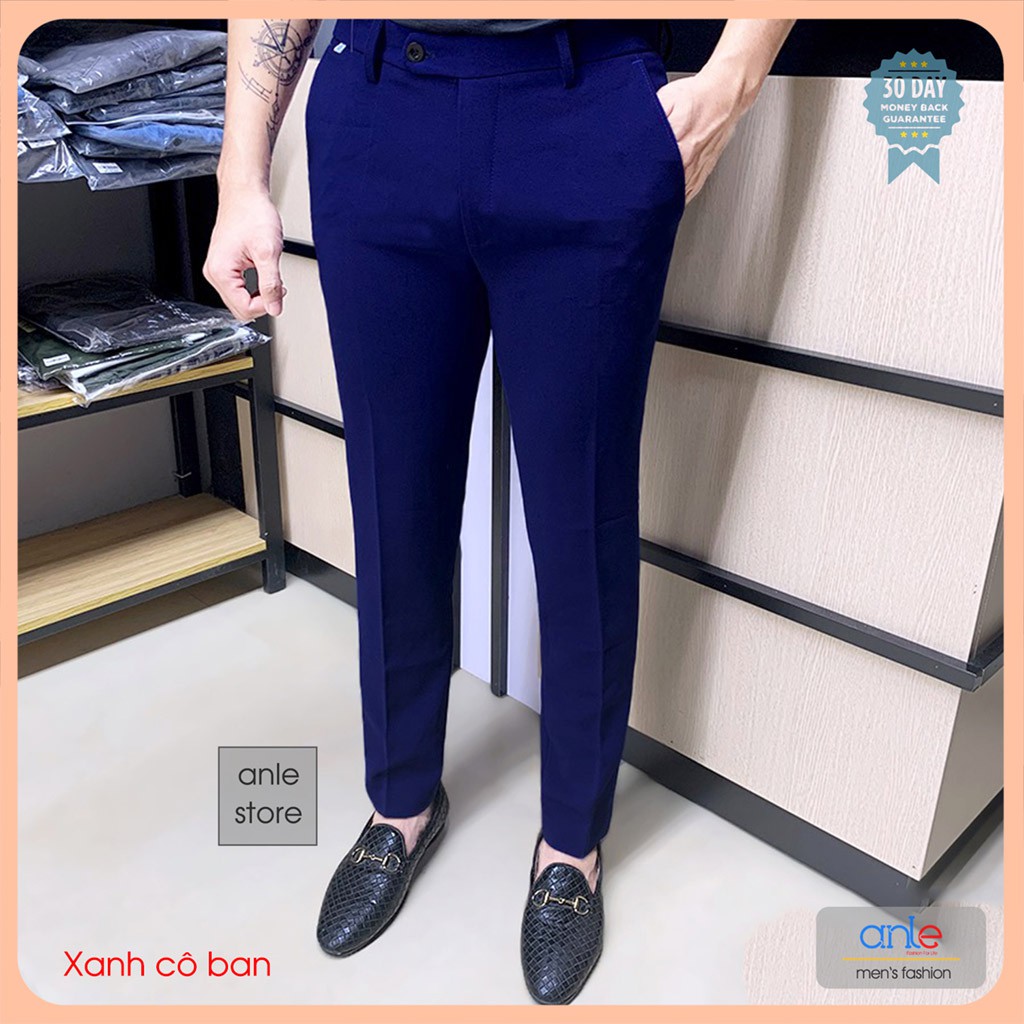 Quần tây nam SlimFit ống côn Hàn Quốc - Quần âu nam Co dãn Chống nhăn giữ form - Anle Store