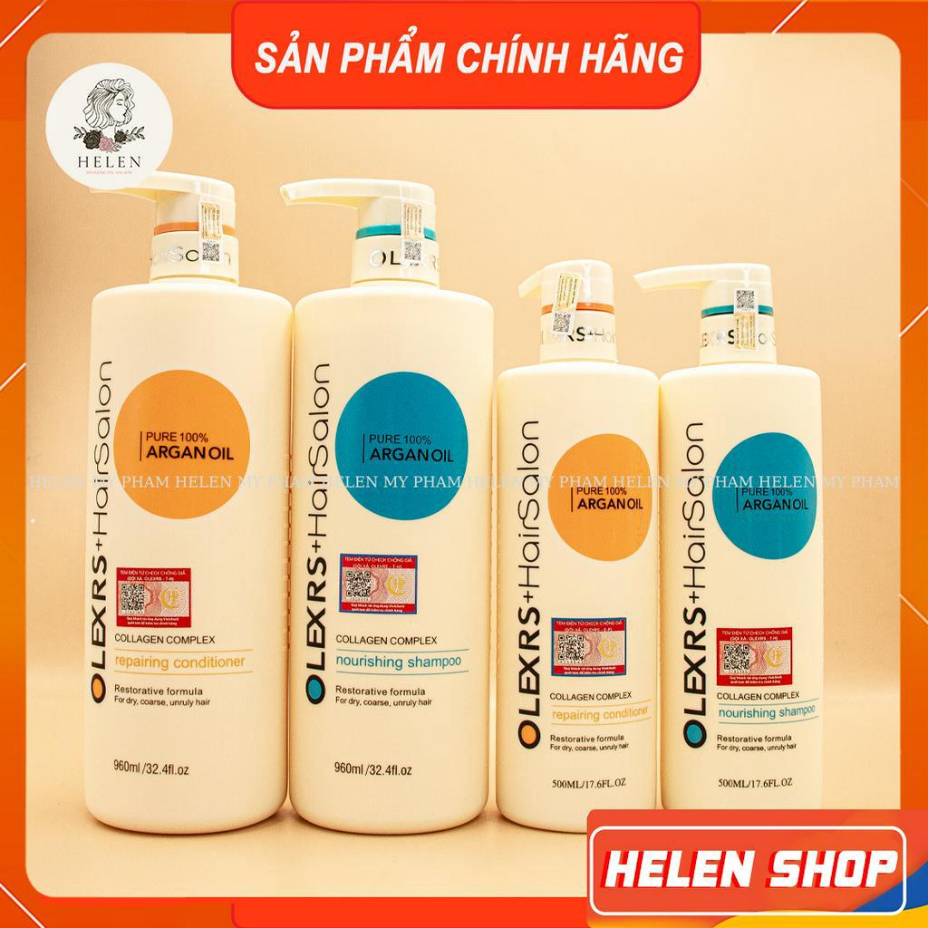 Cặp Dầu Gội Xả Olexrs Hair Salon 500ML - 960ML Cho Tóc Khô Xơ Hư Tổn Tóc Gàu Ngăn Rụng Tóc