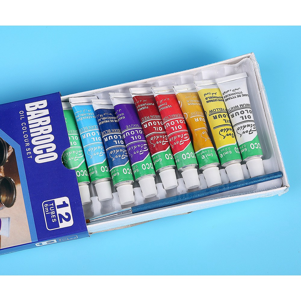 Set 12 màu vẽ tranh sơn dầu chuyên nghiệp chất lượng cao