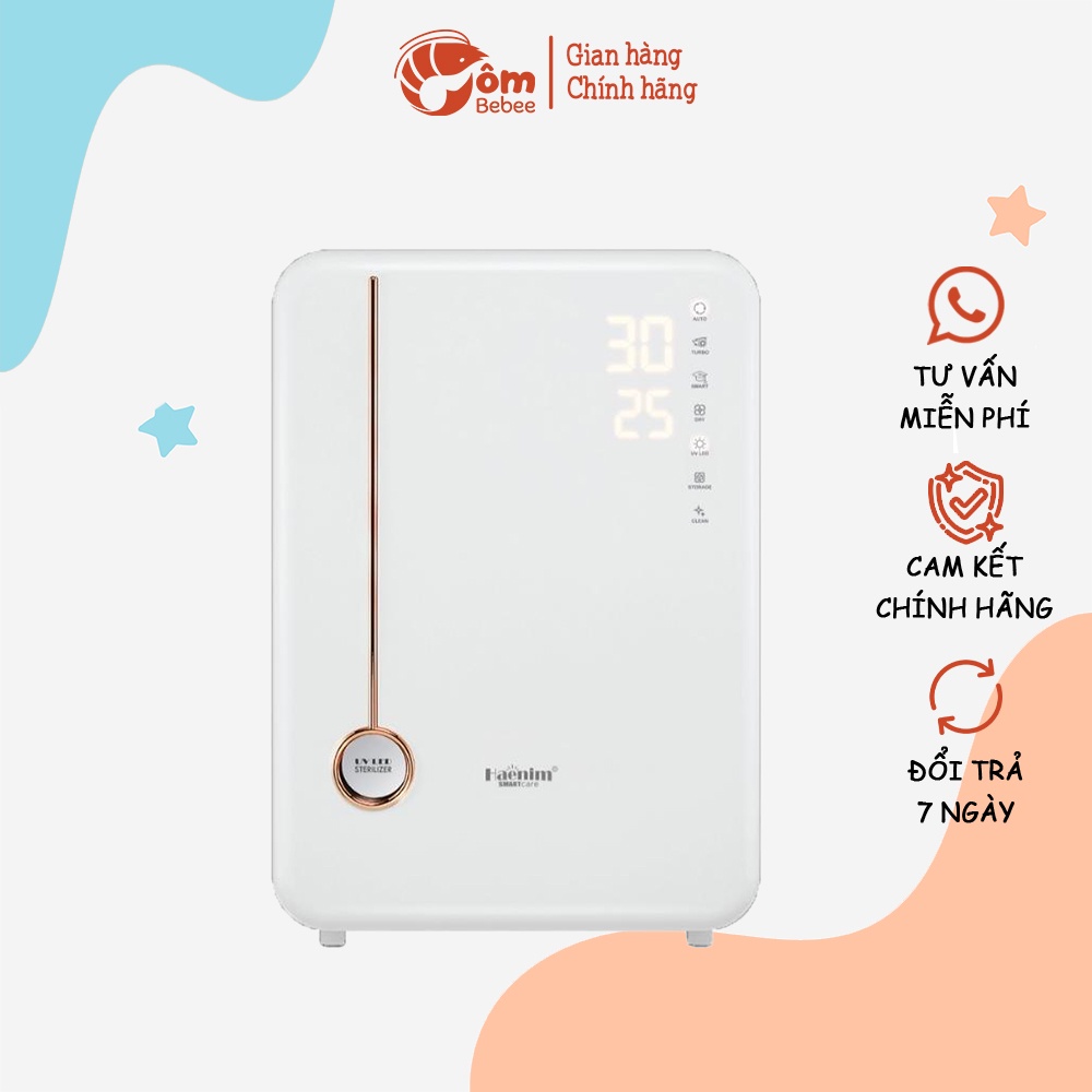 Máy tiệt trùng sấy khô bình sữa Haenim Premium, máy tiệt trùng uv thế hệ 4G - Tôm bebee TB175