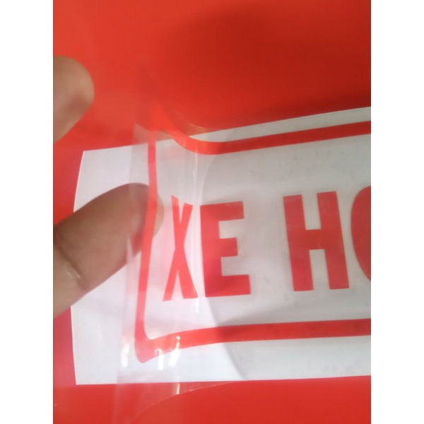 Decal tem dán xe ô tô  chữ " XE HỢP ĐỒNG "