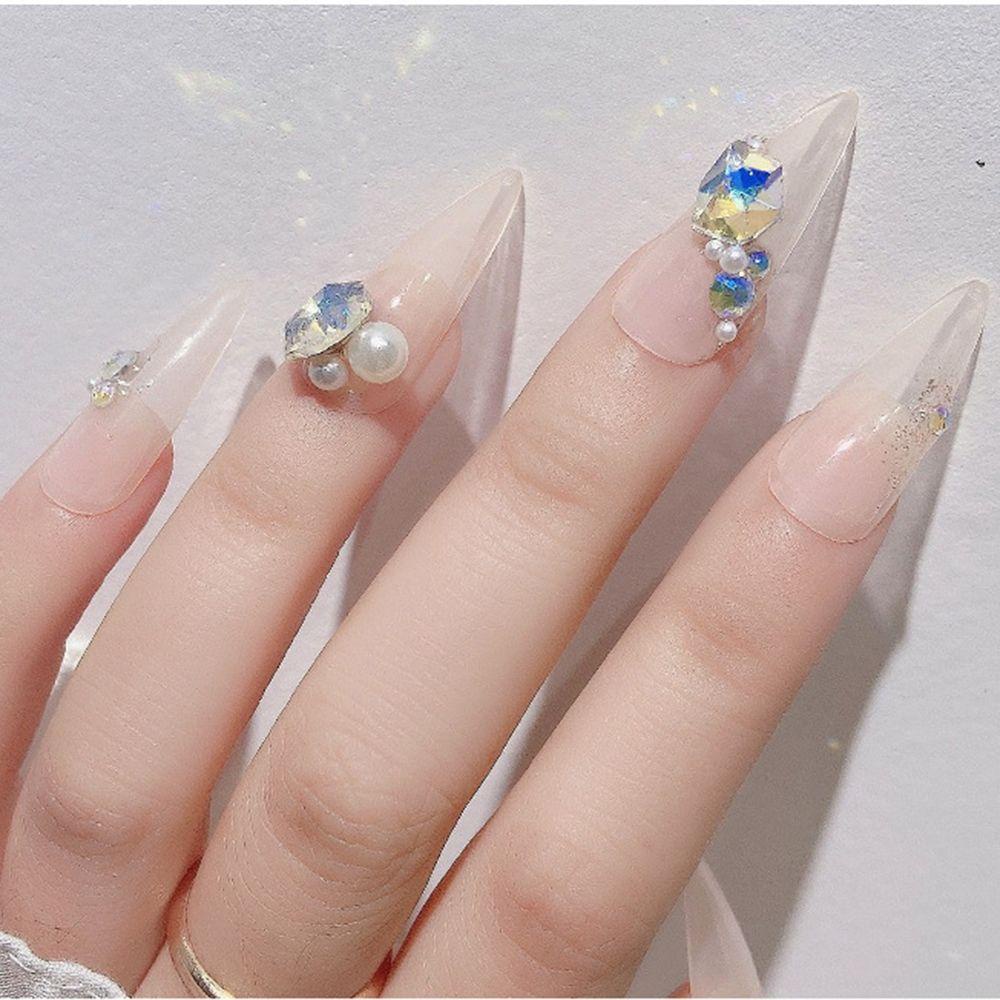 TWINKLE Hạt Pha Lê Nhiều Màu Đính Móng Tay Nghệ Thuật Charms