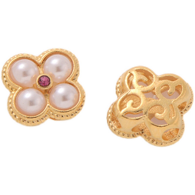 Bộ Hạt Đá Màu Sắc Mạ Vàng Làm Vòng Tay/Dây Chuyền Handmade