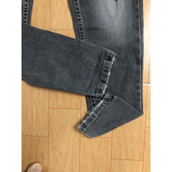 quần jeans skinny za.ra màu xám khói xuất dư