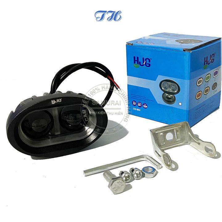 Đèn trợ sáng mẫu L2 tặng kèm pát gắn chân kính dễ dàng lắp đặt cho nhiều dòng xe máy