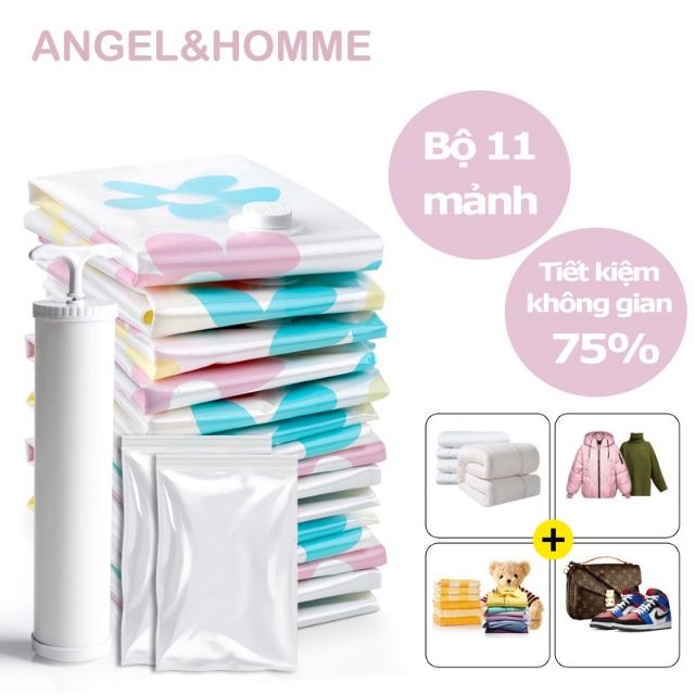 (Quận 5 . Có nowship)Bộ 10 túi hút chân không bảo quản quần áo
