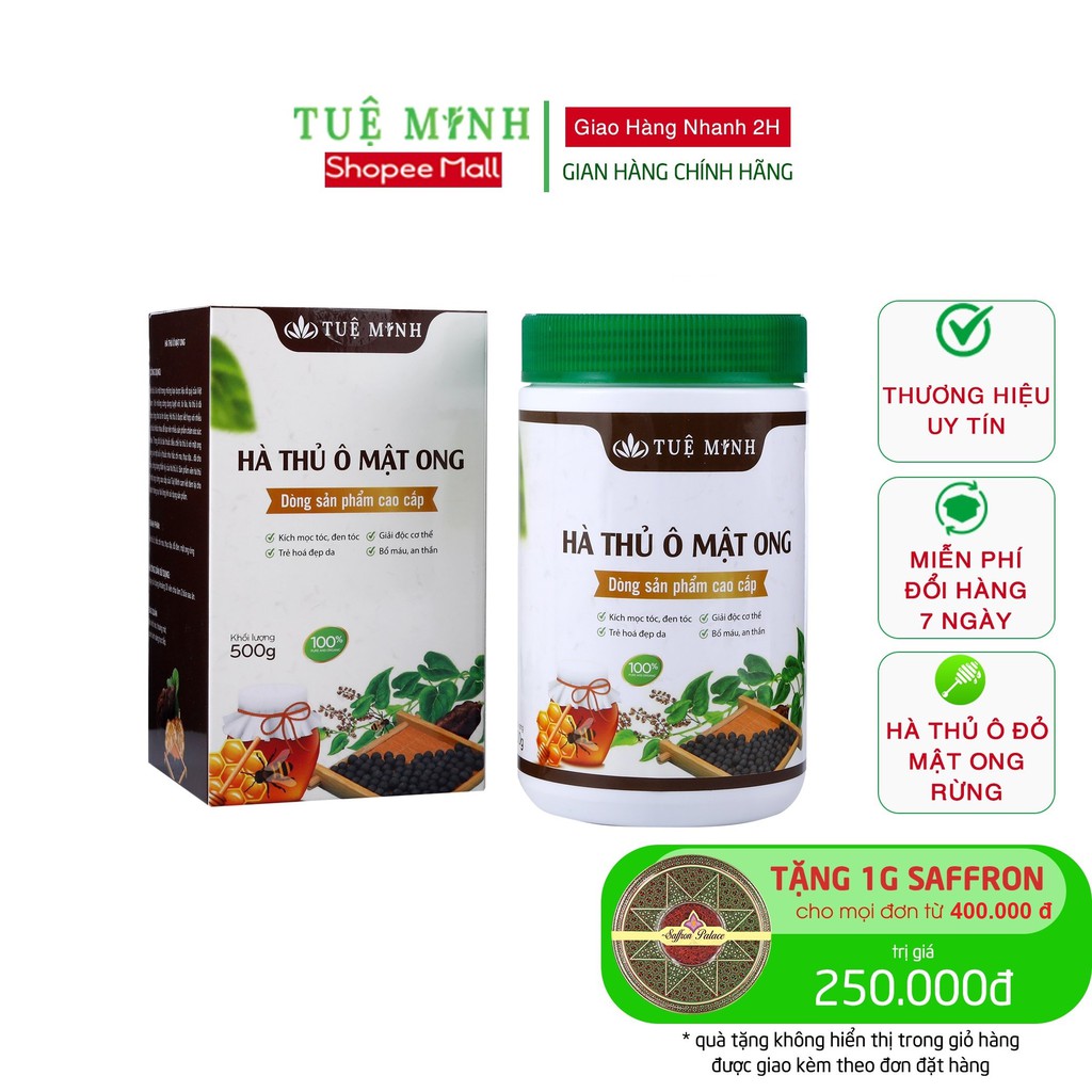 [SHOPEE MALL ] 0.5Kg viên hà thủ ô mật ong Tuệ Minh hàng chất lượng tốt giá tốt