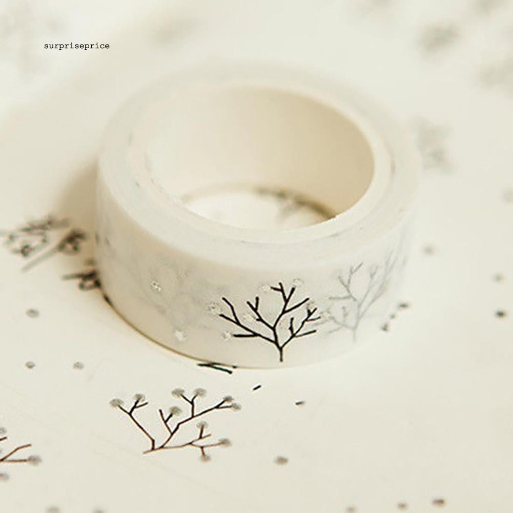 Set 2 băng keo dán trang trí họa tiết cây xinh xắn