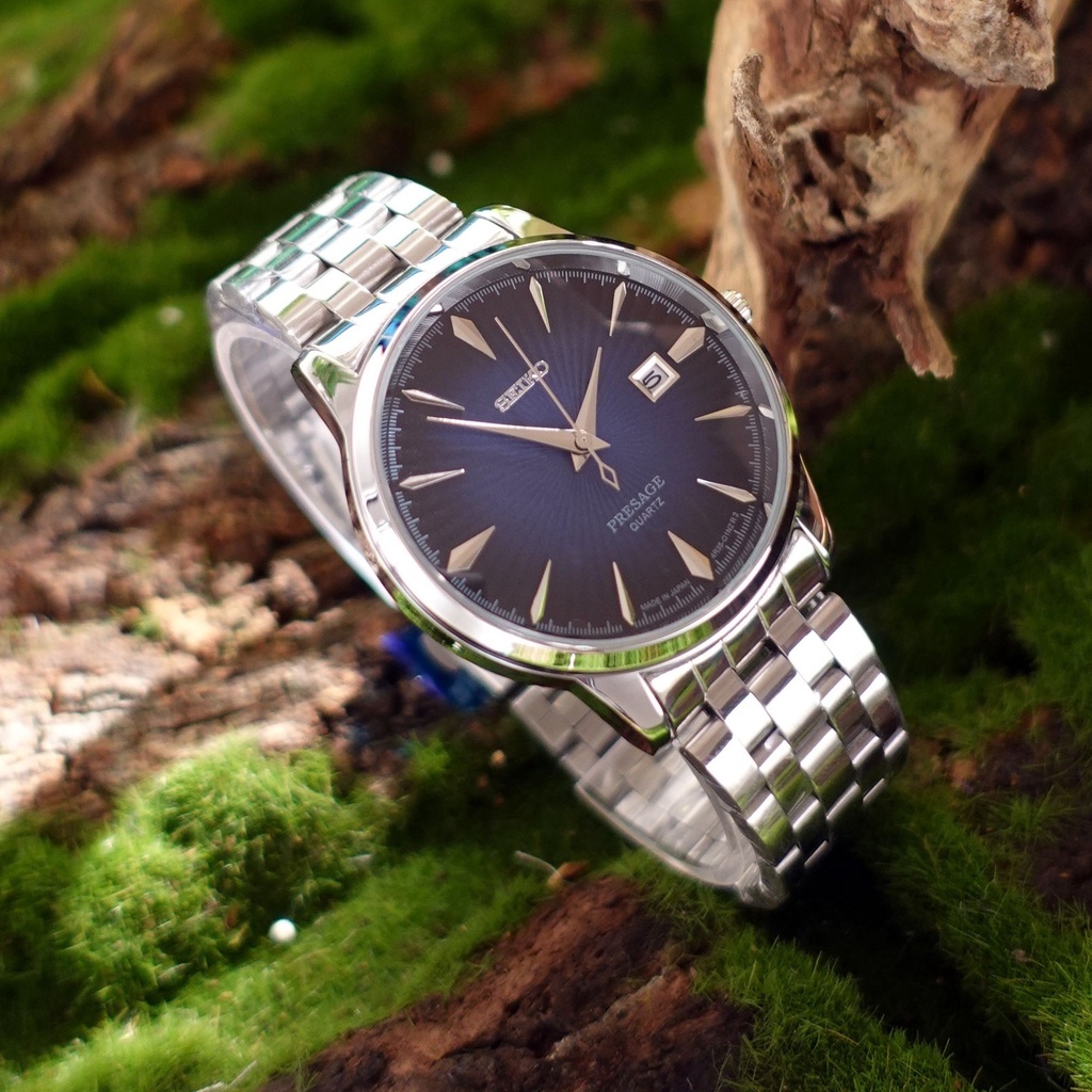 Đồng hồ nam Seiko dây kim loại Đồng hồ nam chống nước có lịch ngày bảo hành 24 tháng oria watch