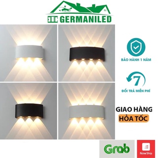 Đèn Hắt Tường,Gắn Tường 2 Đầu Germaniled 6W,8W Thân Nhôm Chống Nước,Trang Trí Phòng Khách Cầu Thang Cafe Ban Công BH1năm