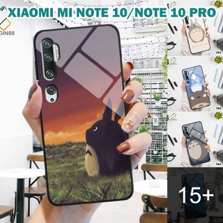 Ốp lưng kính Xiaomi Mi Note 10/Note 10 pro in 3D chủ đề Totoro
