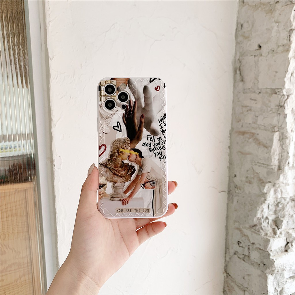 Soft Plastic Phone Case Romantic art suitable for iPhone12 mini 11 PRO MAX 6/6s 7/8plus SE2 X/XS XR XSMAX #HG3932