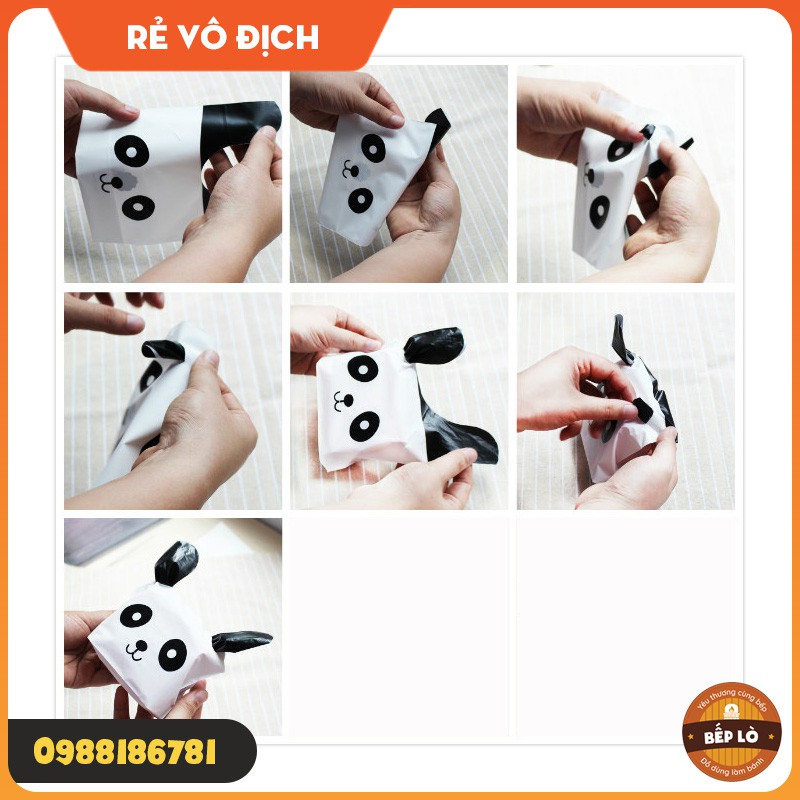 Túi Tai Thỏ Cỡ Trung Bình Đựng Bánh Kẹo Xinh Xắn Dễ Thương Size 13.5*22cm - Set 10 túi