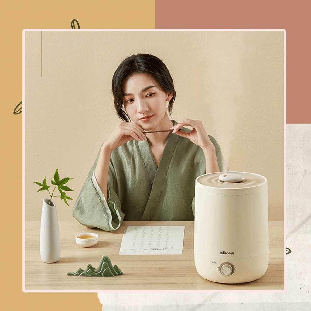 Máy phun sương tạo ẩm Bear, khuếch tán tinh dầu - Làm sạch không khí, dung tích lớn 4.5L Máy phun sương tạo ẩm