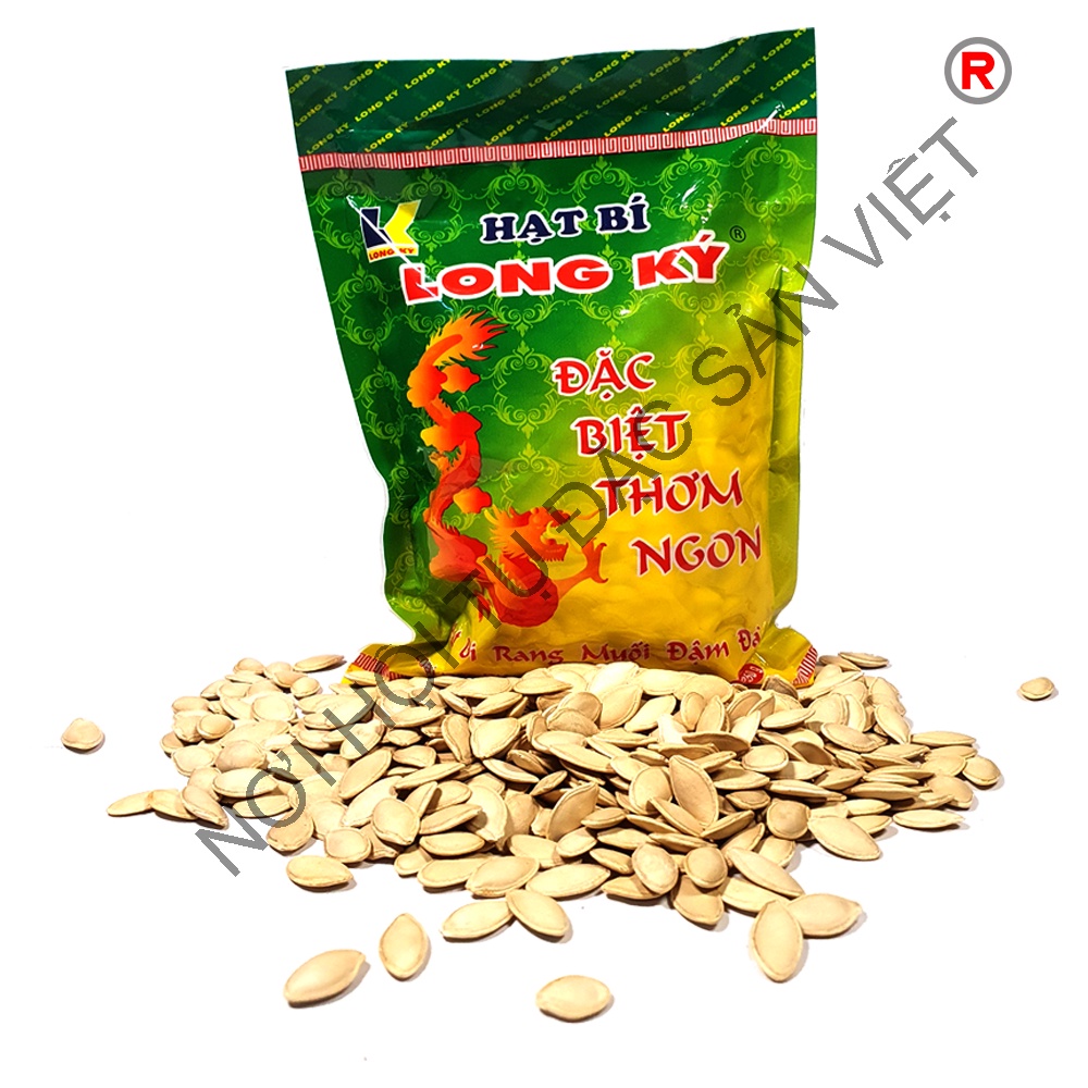 Hạt bí rang muối - Long Ký - Gói 500g - Đặc sản Nha Trang, Khánh Hòa