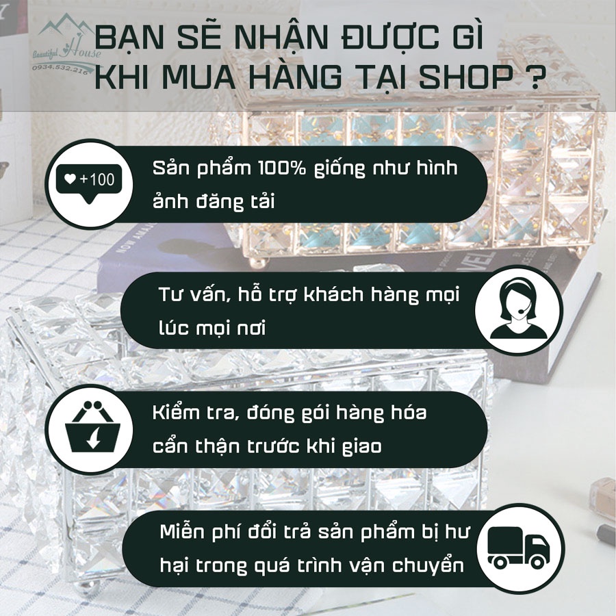 Hộp Đựng Giấy Sang Trong - Phong Cách Bắc Âu - 2 Màu Vàng, Trắng