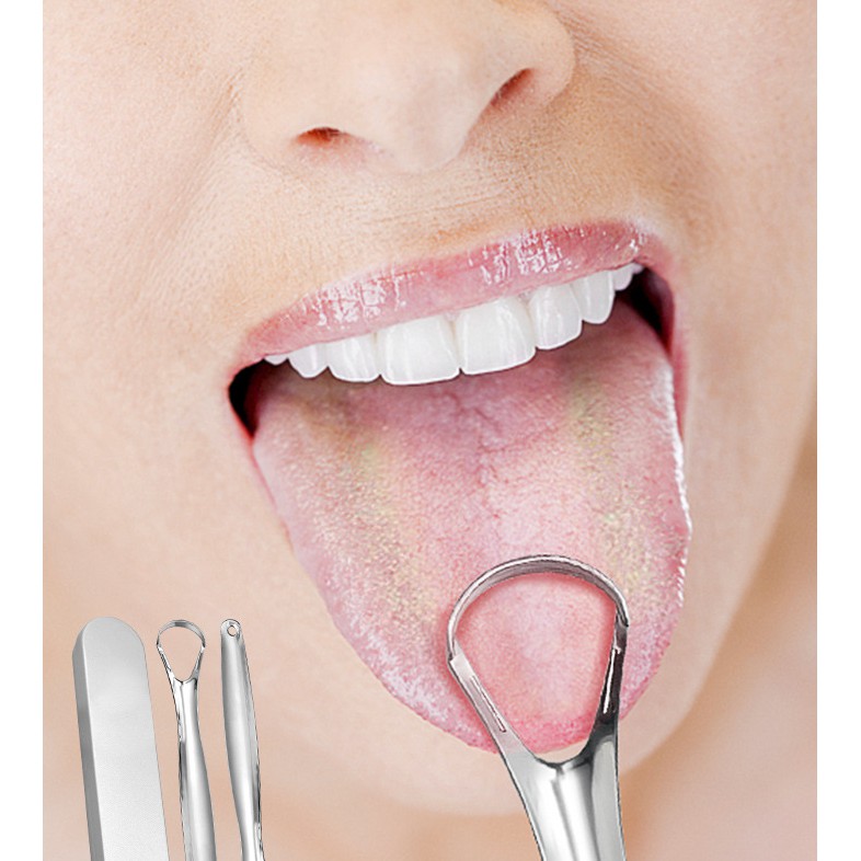 Dụng Cụ Vệ Sinh Lưỡi Bằng Thép Không Gỉ, Rơ Lưỡi