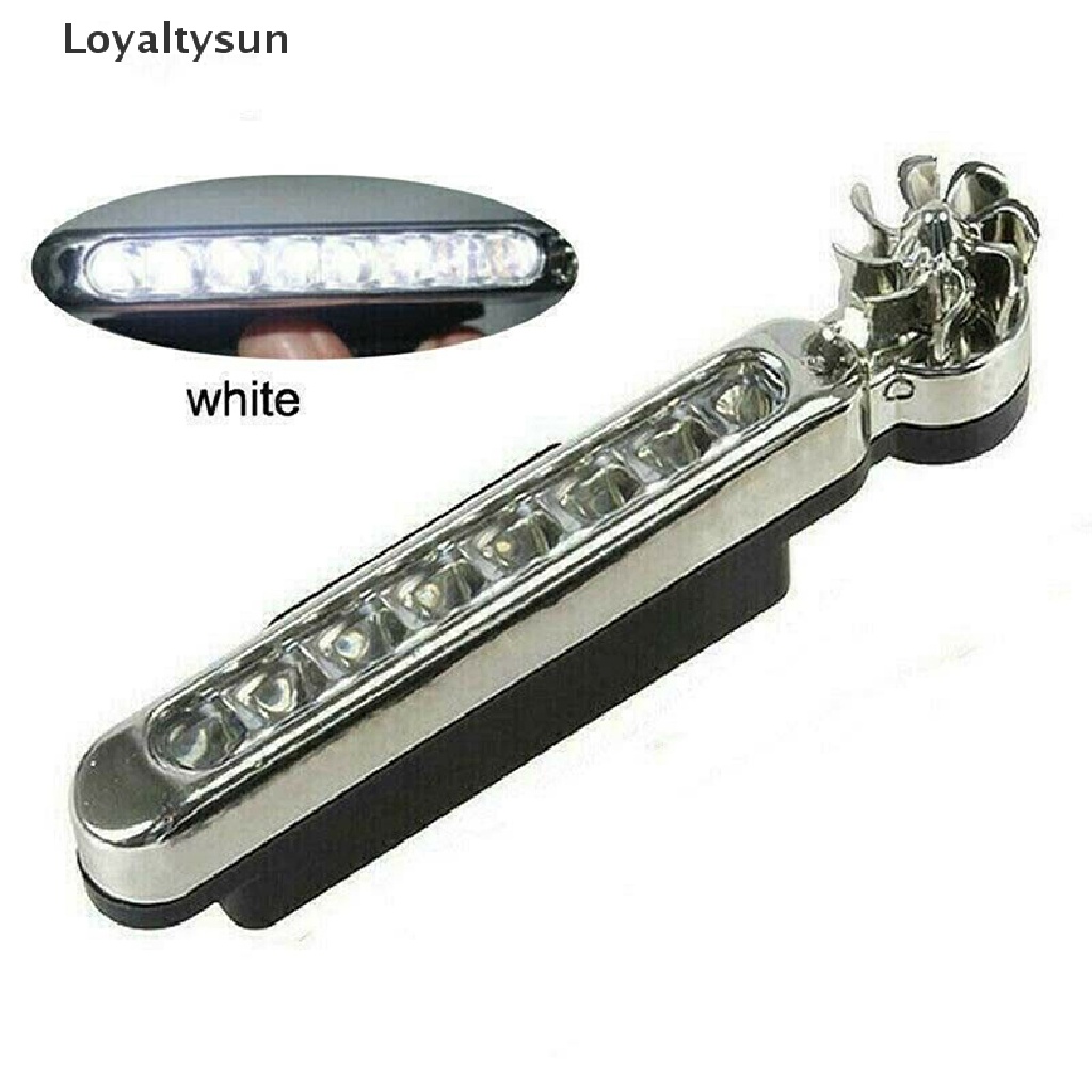 Đèn 8 LED DRL sử dụng năng lượng gió ngoài trời hàng ngày