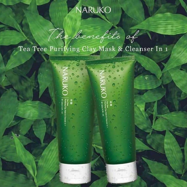 Sữa rửa mặt Naruko Tea Tree Purifying Clay Mask & Cleanser 120g chiết xuất tràm trà cho da dầu mụn - MINH HÀ cossmetics | BigBuy360 - bigbuy360.vn
