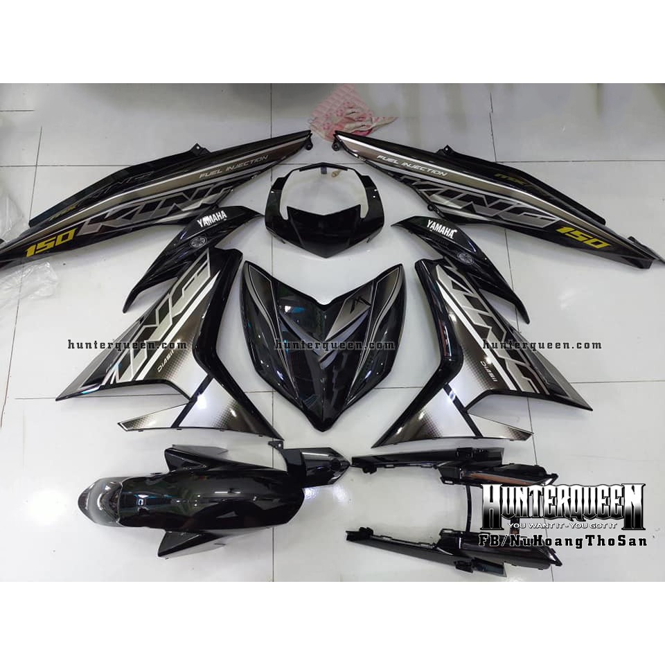 Tem Exciter 150. Tem MX king, xe đen, tem bạc. Chất liệu candy. Chỉnh sửa theo yêu cầu. Sắc nét, bền màu, chống nước