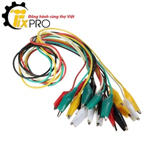 Combo 10 sợi dây kẹp cá sấu lớn 40mm loại tốt dài 50cm