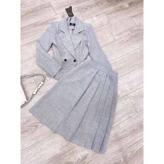 Sét Vest Nữ gồm Áo Vest và Chân Váy xếp ly công sở