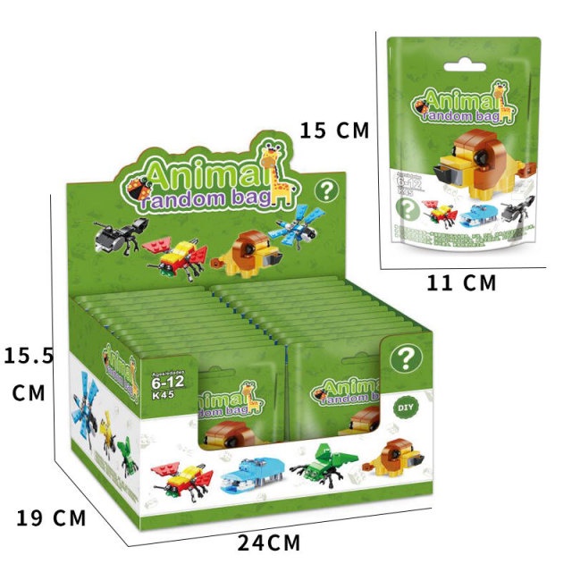 Đồ chơi giáo dục xếp hình lắp ráp động vật biển, động vật rừng mini cho bé chất liệu an toàn