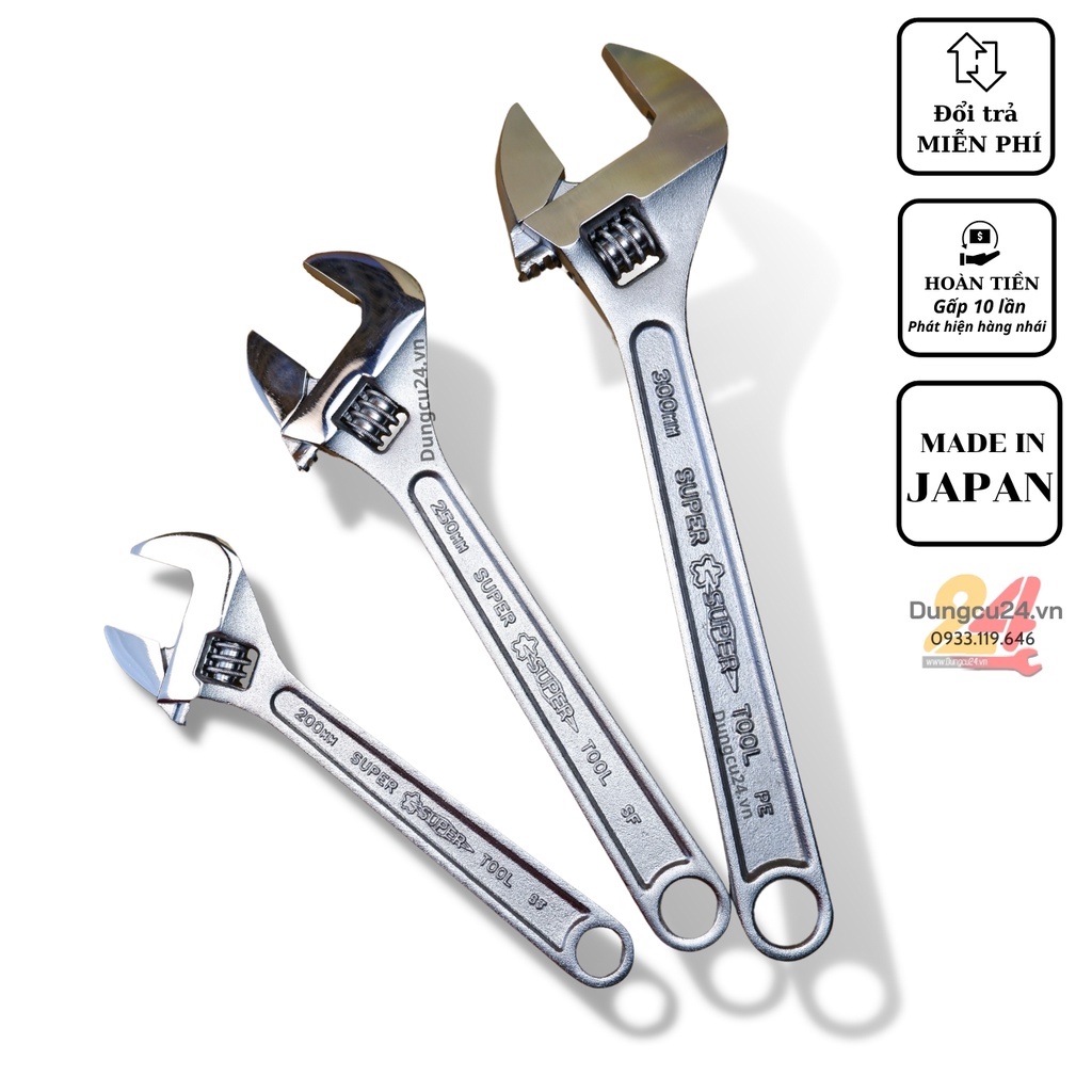 Mỏ lết Nhật Supertool MAN200 / MAN250/ MAN300