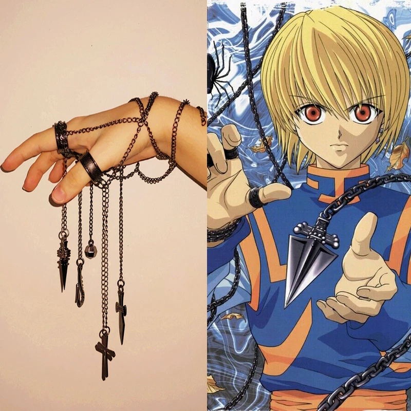 Phụ Kiện Nhẫn Kim Loại Mặt Hình Hunter x Hunter Saber Kurapika Hóa Trang Thời Trang
