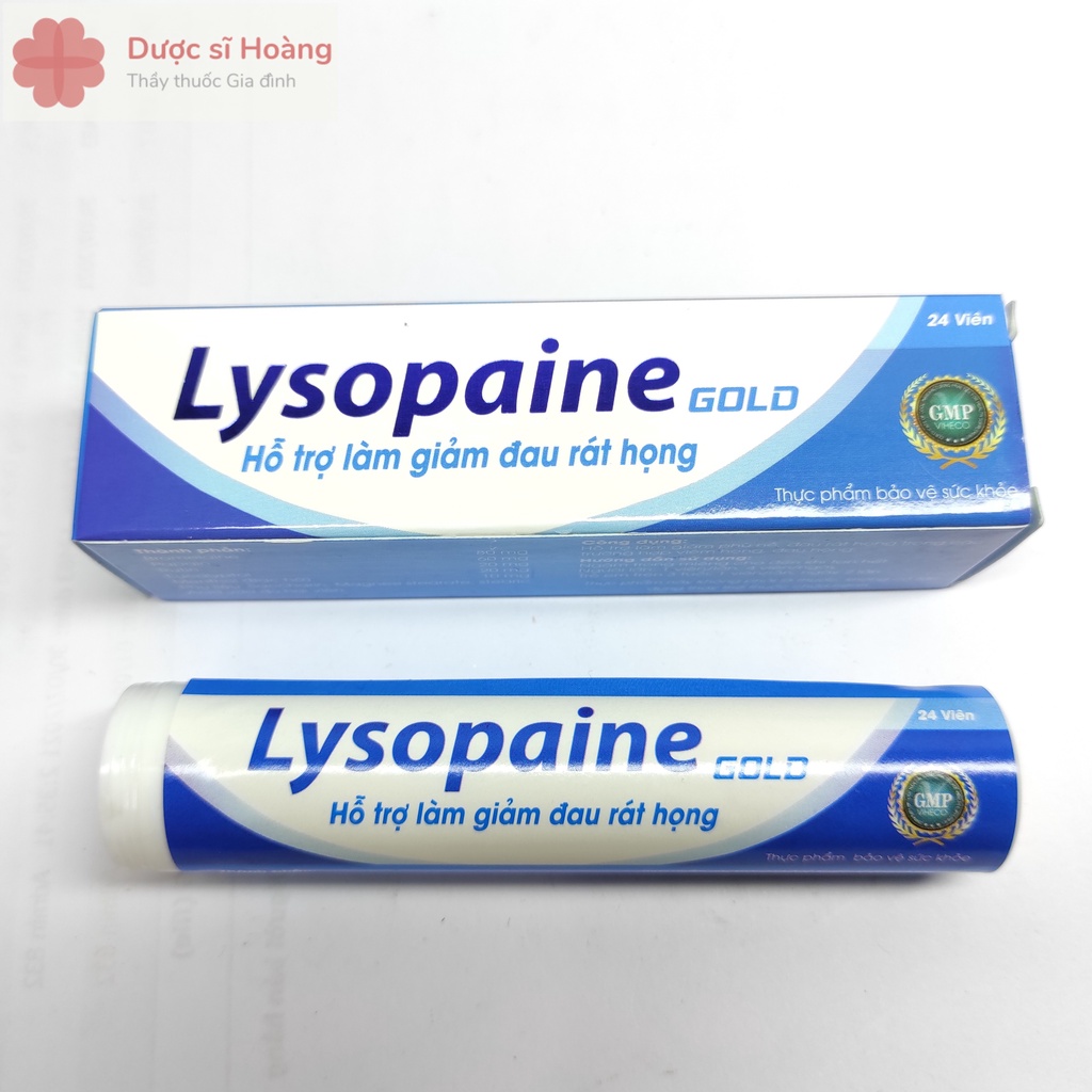Viên Ngậm Lysopaine Gold - Giảm Sưng Rát Họng - Hộp 24 viên