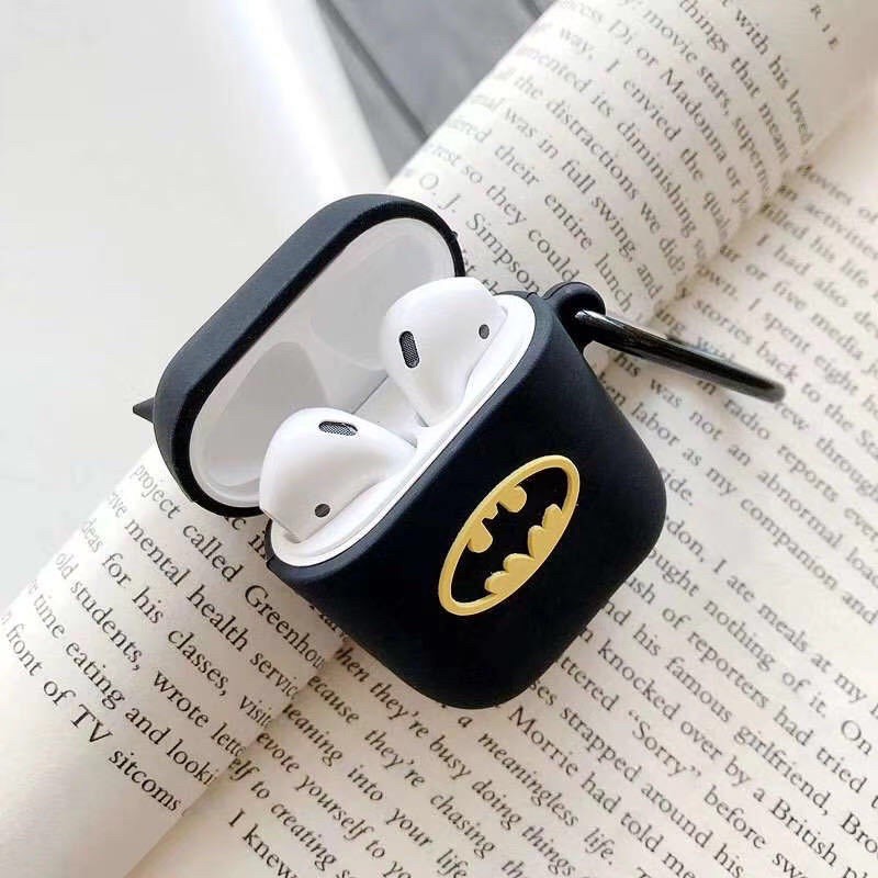 ☘️Tặng kèm móc treo☘️ Case bao airpod silicon 1 2 Siêu nhân Người dơi đựng tai nghe không dây Airpods