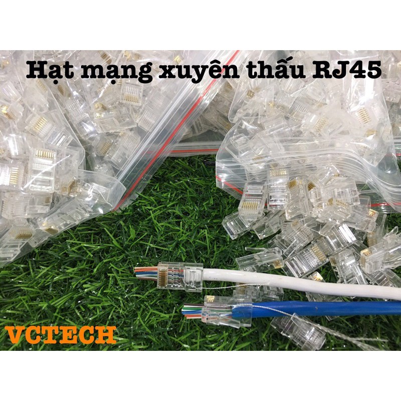 Combo Kìm Bấm Mạng TOOLS Và 100 Hạt Mạng Xuyên Thấu RJ45-Tiện Lợi Và Kinh Tế