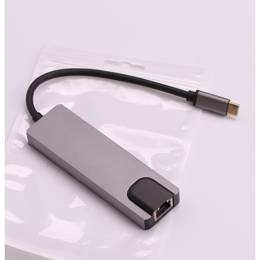 [COD Ready Stocks] 5in1 Type C to HDMI 4K TV USB3.0 Video Adapter Converter