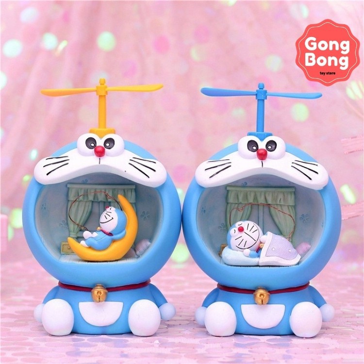 [Hàng Hot] Đèn Ngủ Doraemon Ngủ Trong Doraemon Dễ Thương Ấm Áp Đèn Để Bàn Tuổi Thơ Mèo Máy Xanh