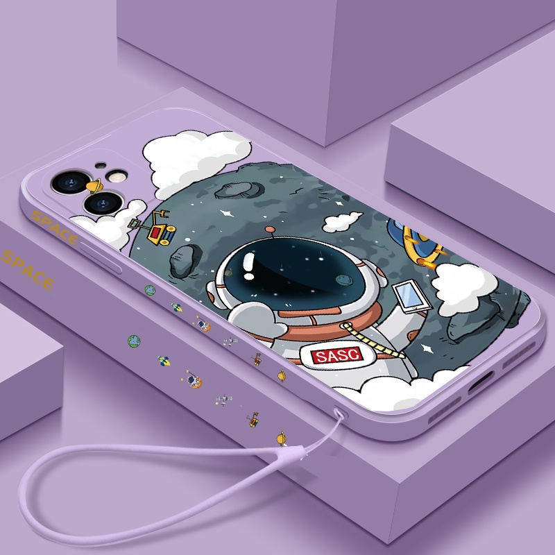 Ốp Điện Thoại Tpu Hình Phi Hành Gia Vũ Trụ UFO Cho iPhone 7 8 Plus X XS Max 6 6s Plus 7Plus XR SE 2020
