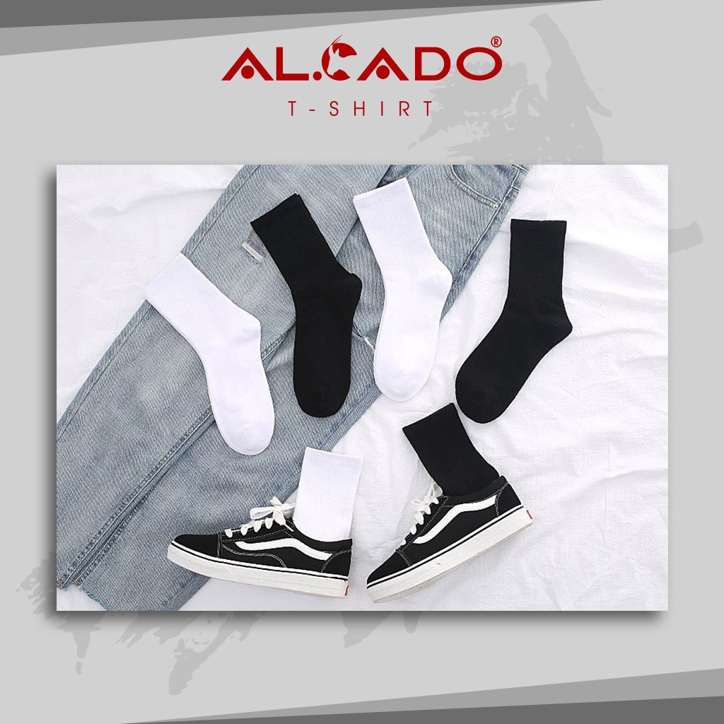 Tất Nam Nữ Nhún Cổ Cao đẹp kháng khuẩn 20 màu - ALCADO
