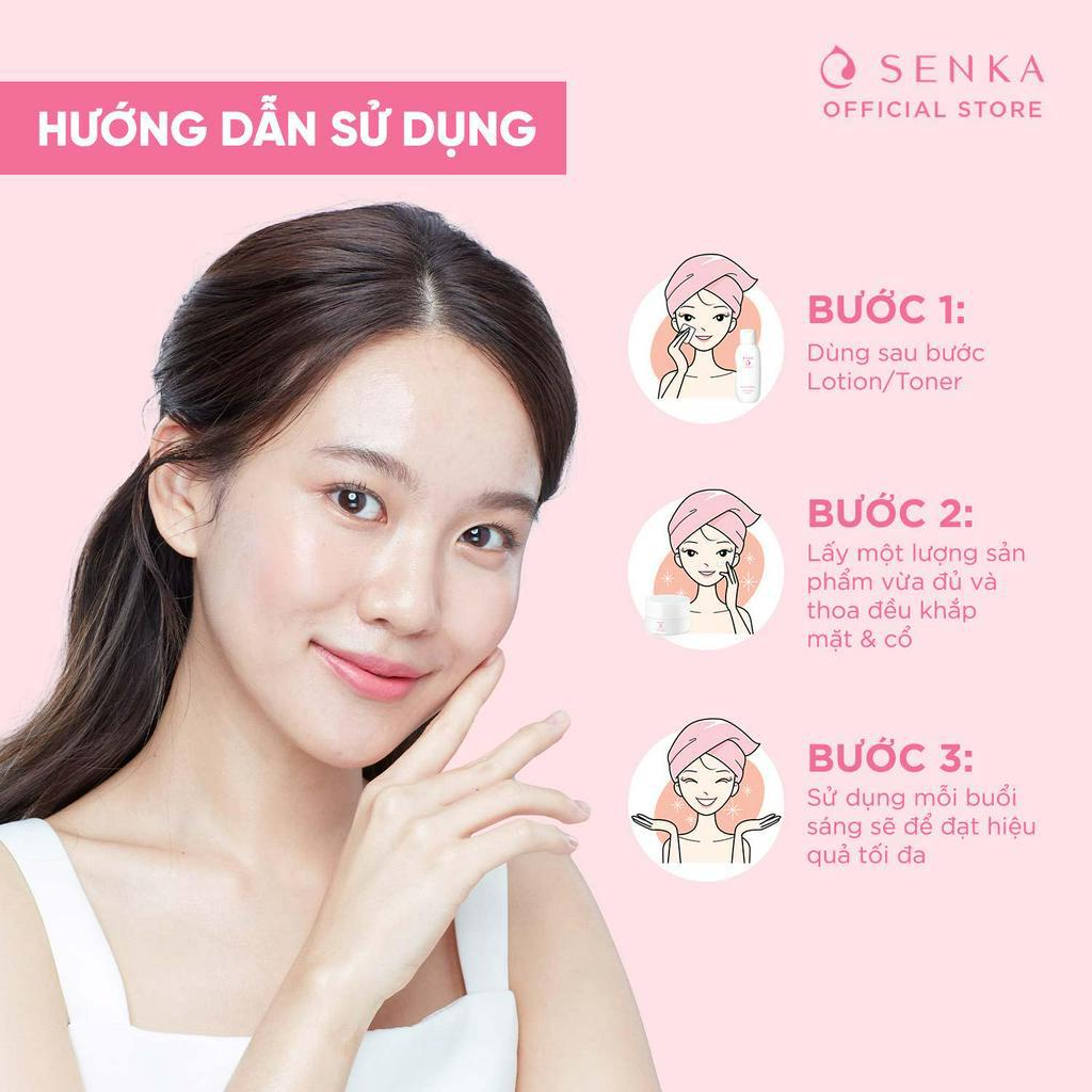 Kem dưỡng trắng da chống nắng ban ngày Senka White Beauty Glow UV Cream SPF 25 PA ++ 50g - 15539